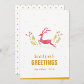 ゴールデントナディアノンフォトホリデーカード シーズンカード (正面/裏面)