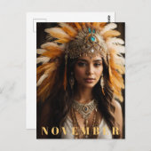 *~*ゴールデントパーズAP53 NOVEMBER誕生石シトリン ポストカード (正面/裏面)