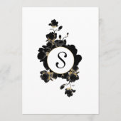 ゴールデントブラックフローラ結婚のメニュー メニュー (裏面)