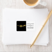 ゴールデントランペットミュージックテーマ ラベル (インサイチュ)