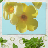 ゴールデントランペット花I キッチンタオル (折り畳み)