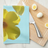 ゴールデントランペット花I キッチンタオル (四つ折り)