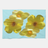 ゴールデントランペット花I キッチンタオル (横)