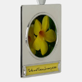 ゴールデントランペット花IIトロピカル シルバープレートバナーオーナメント (右)