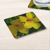 ゴールデントランペット花IIトロピカル スクエアペーパーコースター (アングル)