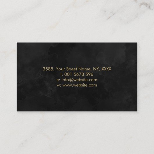 ゴールデントリプルムーン – 命の木 名刺 (裏面)