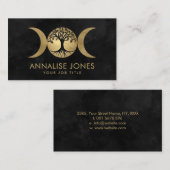 ゴールデントリプルムーン – 命の木 名刺 (正面/裏面)