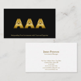 ゴールデントリプルA |投資適格債券 |黒 名刺