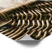 ゴールデントリーバーパピーinバスケット ポスター (角)