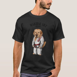 ゴールデントリーバー犬柔道空手マスターinホワイトJ Tシャツ