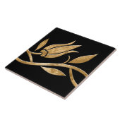 ゴールデントルコのチューリップシームレ縁どス タイル (側面)