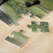 ゴールデントルトバックスキンアイスランドホースと山 ジグソーパズル (側面)