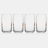 ゴールデントレブルクレフ、 音符記号とバラ花 ガラス缶 (右)