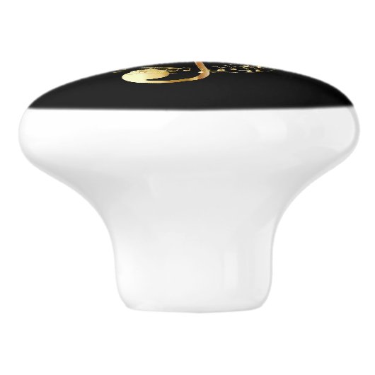 ゴールデントレブルクレフ、 音符記号 セラミックノブ (側面)