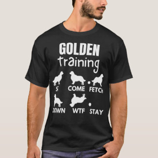 ゴールデントレーニングゴールデンレトリバー犬トリック Tシャツ