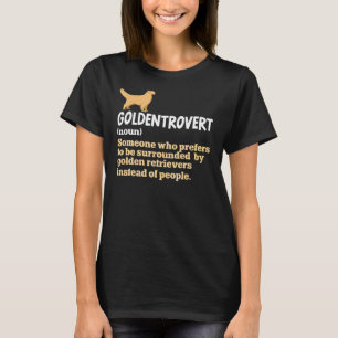 ゴールデントロバーおもしろいト定義ゴールデントリーバー Tシャツ