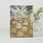 ゴールデントロピカルパイナップルスウィート16パーティー 招待状 (スタンド正面)