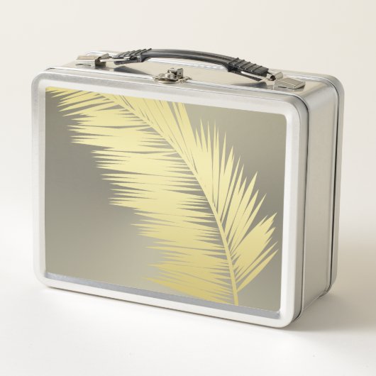 ゴールデントロピカルパ葉ーム メタルランチボックス (正面)