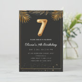 ゴールデントロピカル離れパームズ7誕生日 招待状 (スタンド正面)