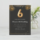 ゴールデントロピカル離れパーム誕生日6 招待状 (スタンド正面)