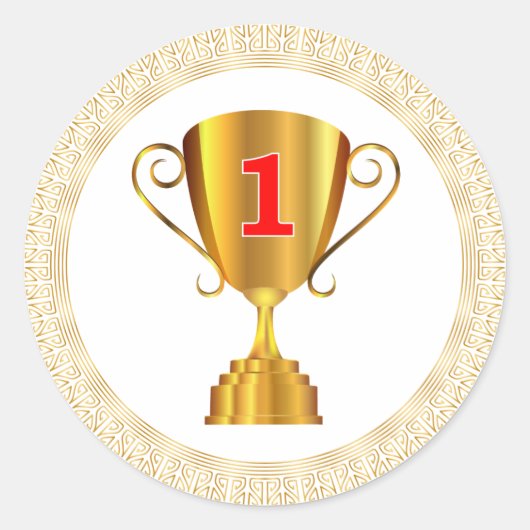 ゴールデントロフィーカップ ラウンドシール (正面)