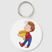 ゴールデントロフィー賞受賞者を保持する少年 キーホルダー (裏面)