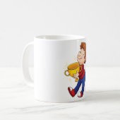 ゴールデントロフィー賞受賞者を保持する少年 コーヒーマグカップ (正面左)