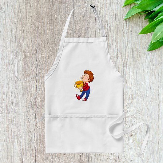 ゴールデントロフィー賞受賞者を保持する少年 スタンダードエプロン