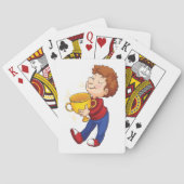 ゴールデントロフィー賞受賞者を保持する少年 トランプ (裏面)