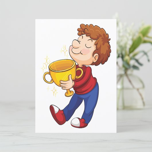 ゴールデントロフィー賞受賞者を保持する少年 招待状