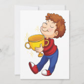 ゴールデントロフィー賞受賞者を保持する少年 招待状 (正面)