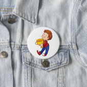 ゴールデントロフィー賞受賞者を保持する少年 缶バッジ (インサイチュ)