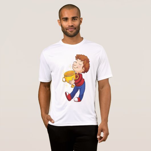 ゴールデントロフィー賞受賞者を保持する少年 Tシャツ (正面フル)