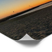 ゴールデントワイライトアワーサンセット – ヴェネツィアビーチ, CA ポスター (角)