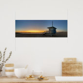 ゴールデントワイライトアワーサンセット – ヴェネツィアビーチ, CA ポスター (キッチン)