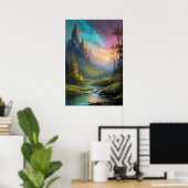 ゴールデントワイライトエンチャント夕べリバー ポスター (ホームオフィス)