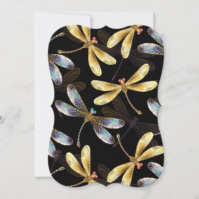 ゴールデントンボのシームレスパターン (正面)