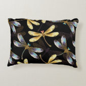 ゴールデントンボのシームレスパターン アクセントクッション (裏面)