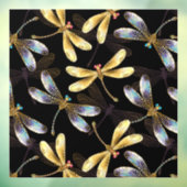 ゴールデントンボのシームレスパターン ウィンドウサイン (シート3)