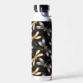 ゴールデントンボのシームレスパターン ウォーターボトル (左面)