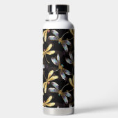 ゴールデントンボのシームレスパターン ウォーターボトル (右面)