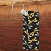 ゴールデントンボのシームレスパターン キーホルダー (正面)