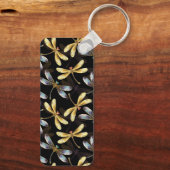 ゴールデントンボのシームレスパターン キーホルダー (裏面)