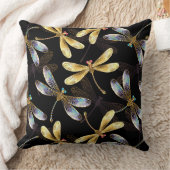 ゴールデントンボのシームレスパターン クッション (ブランケット)