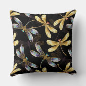 ゴールデントンボのシームレスパターン クッション (裏面)