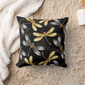 ゴールデントンボのシームレスパターン クッション (ブランケット)