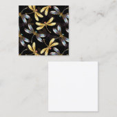 ゴールデントンボのシームレスパターン コーリングカード (正面/裏面)