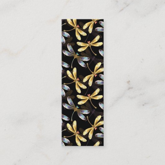 ゴールデントンボのシームレスパターン コーリングカード (正面)