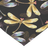 ゴールデントンボのシームレスパターン ショートテーブルランナー (コーナー)