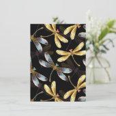 ゴールデントンボのシームレスパターン シーズンカード (スタンド正面)